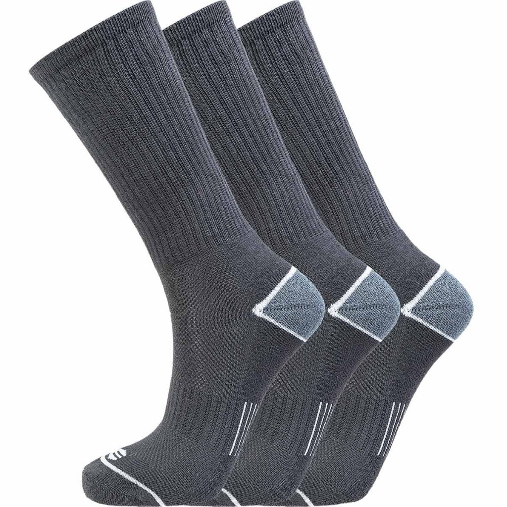 {{product.type}} - Endurance 3 pack Black crew socks - Pancho Michael {{ shop.address.country }}
