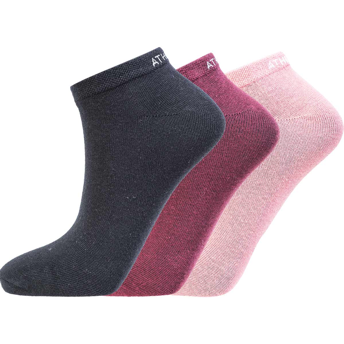 Athlecia Low Cut 3 Pack Socks - Tawny Port