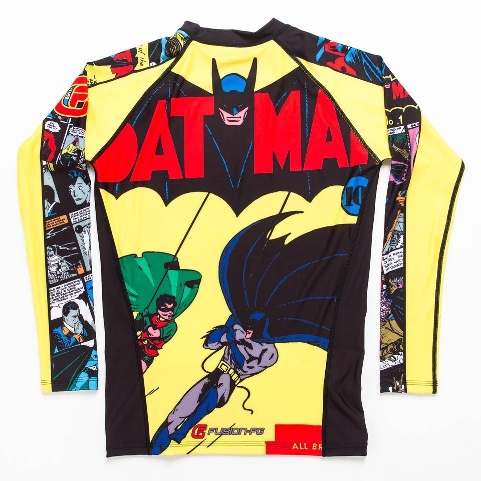 {{product.type}} - ADULTS Batman Number 1 Comic Rash Guard - Long Sleeve - Pancho Michael {{ shop.address.country }}