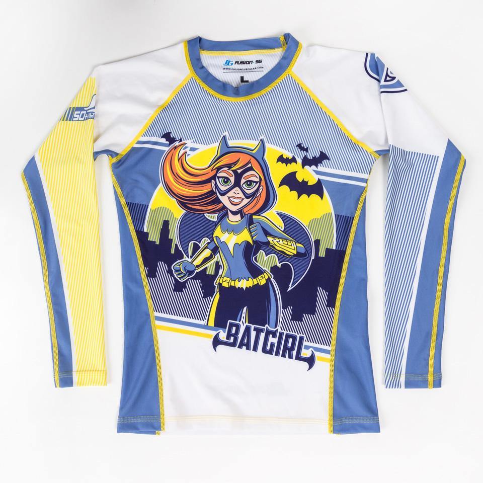{{product.type}} - Batgirl Rash Guard - Short Sleeve - Pancho Michael {{ shop.address.country }}