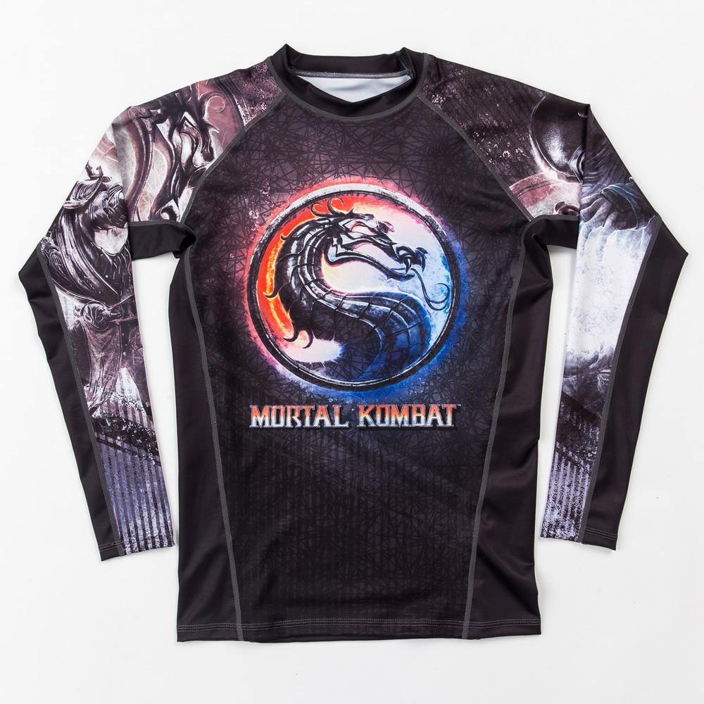 {{product.type}} - ADULTS Mortal Kombat Sub Zero vs. Scorpion Rash Guard - Long Sleeve - Pancho Michael {{ shop.address.country }}