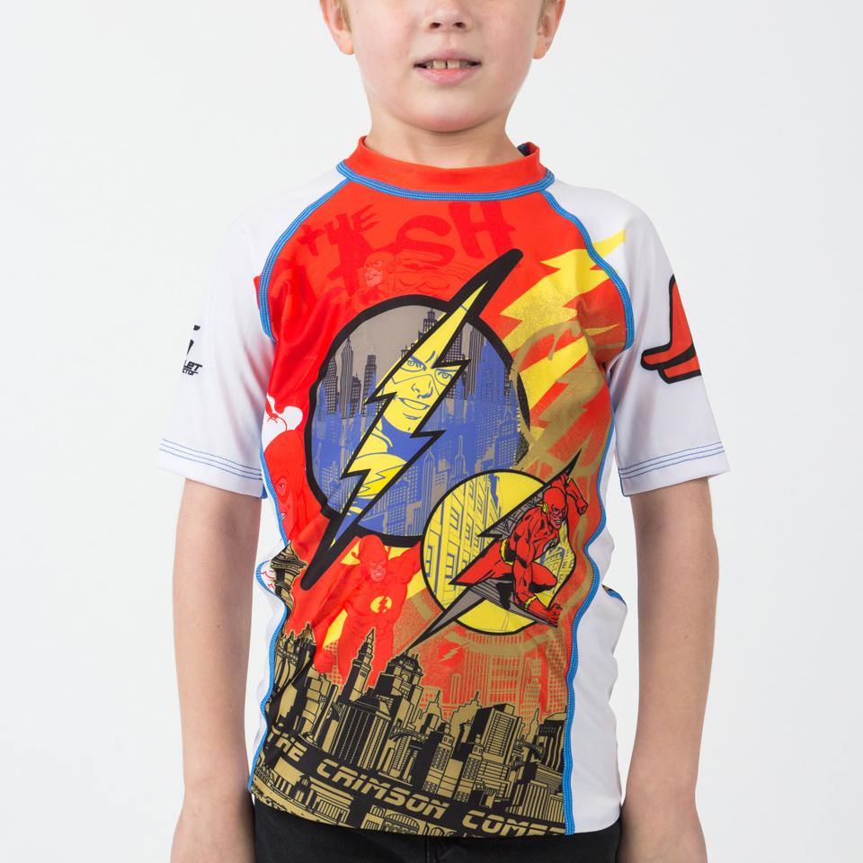 {{product.type}} - KIDS The Flash Crimson Comet Rash Guard - Short Sleeve - Pancho Michael {{ shop.address.country }}