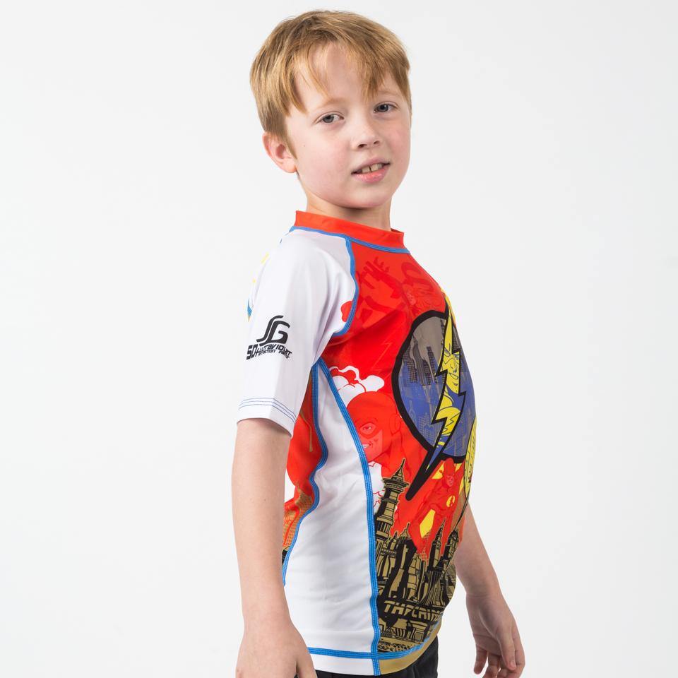 KIDS The Flash Crimson Comet Rash Guard - Short Sleeve - Pancho Michael