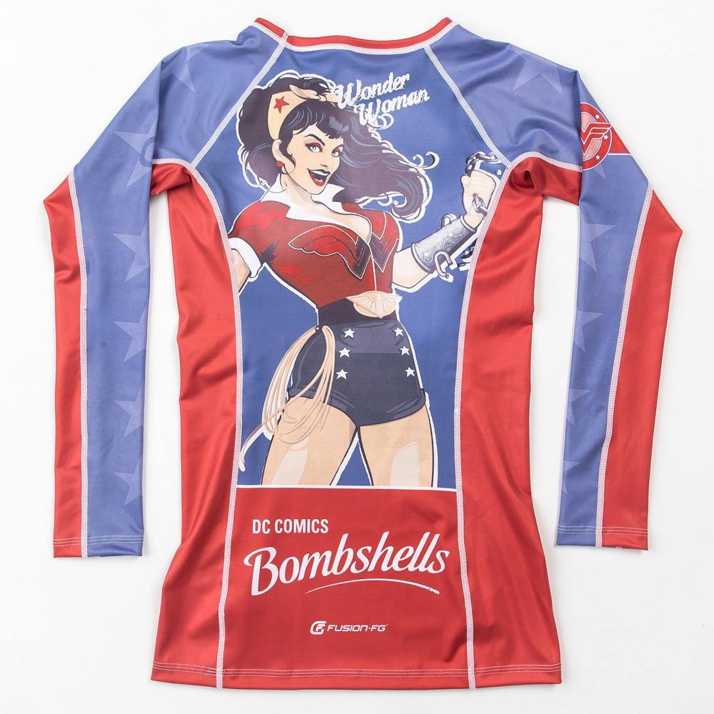 {{product.type}} - Wonder Woman Bombshell Rash Guard - Long Sleeve - Pancho Michael {{ shop.address.country }}