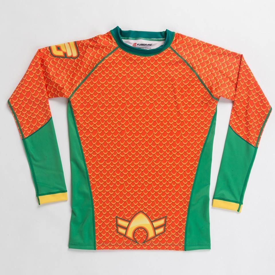{{product.type}} - Aquaman Rash Guard - Long Sleeve - Pancho Michael {{ shop.address.country }}