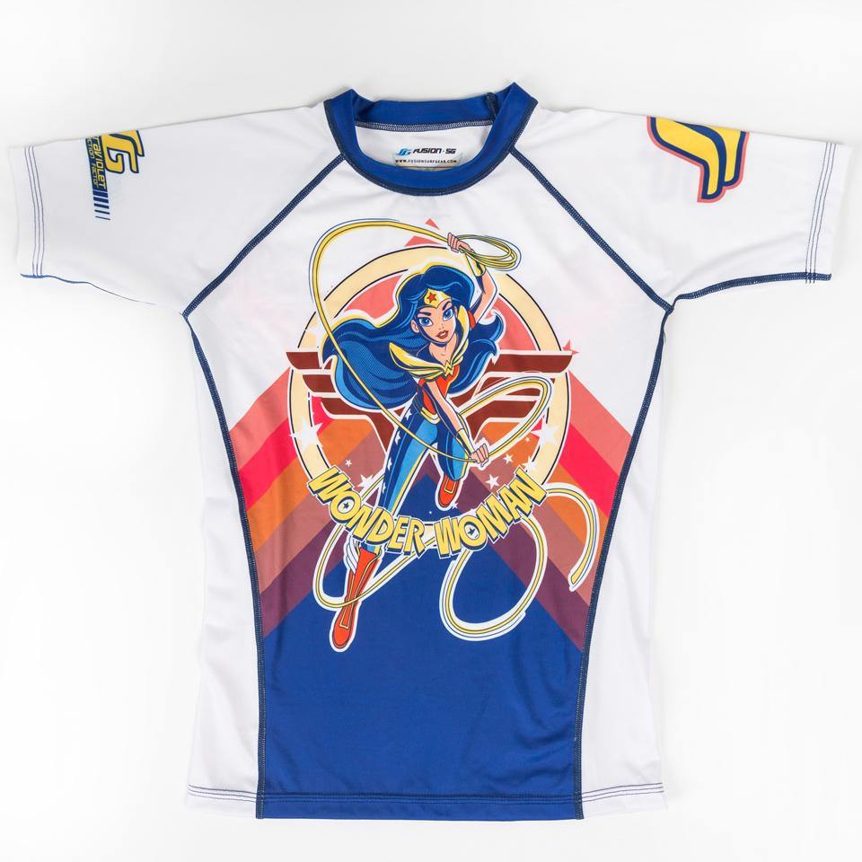 {{product.type}} - Wonder Woman Rash Guard - Short Sleeve - Pancho Michael {{ shop.address.country }}