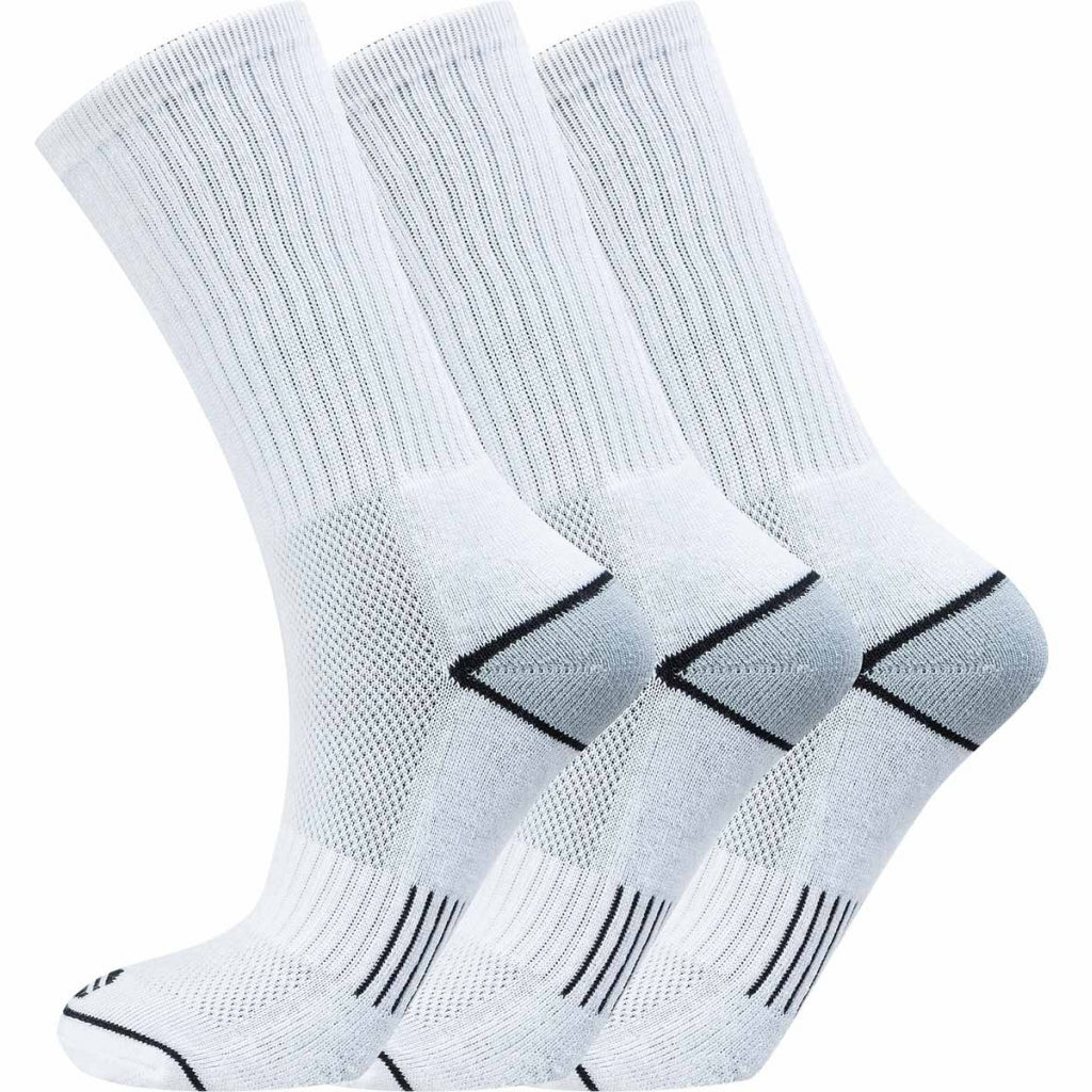 {{product.type}} - Endurance 3 pack White crew socks - Pancho Michael {{ shop.address.country }}