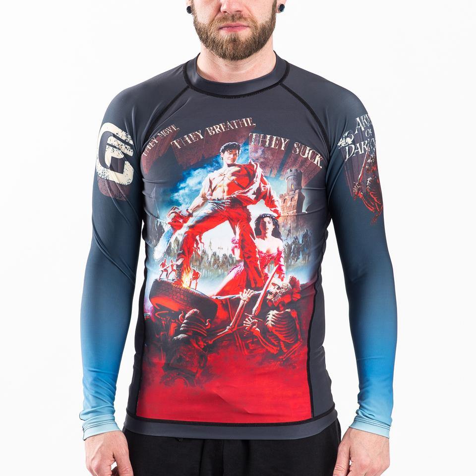 {{product.type}} - ADULTS Army of Darkness Hail to the King Rash Guard - Long Sleeve - Pancho Michael {{ shop.address.country }}