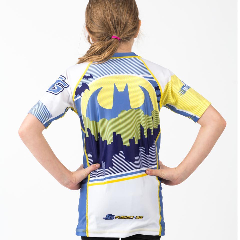 {{product.type}} - Batgirl Rash Guard - Short Sleeve - Pancho Michael {{ shop.address.country }}
