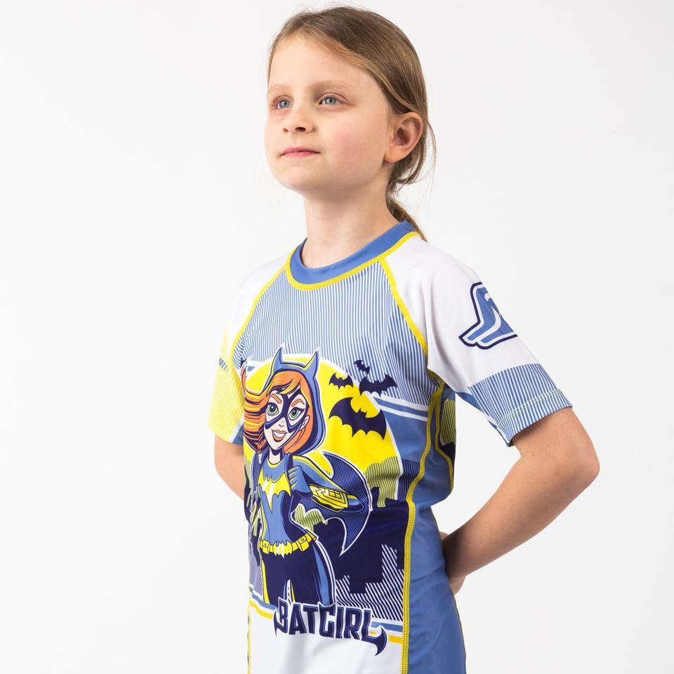 {{product.type}} - Batgirl Rash Guard - Short Sleeve - Pancho Michael {{ shop.address.country }}