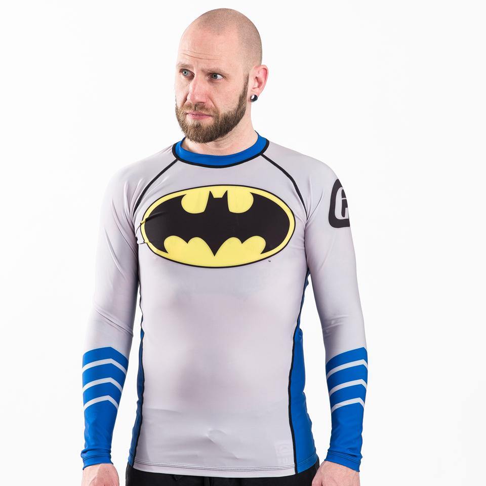 {{product.type}} - ADULTS Batman Silver Age Logo Rash Guard - Long Sleeve - Pancho Michael {{ shop.address.country }}