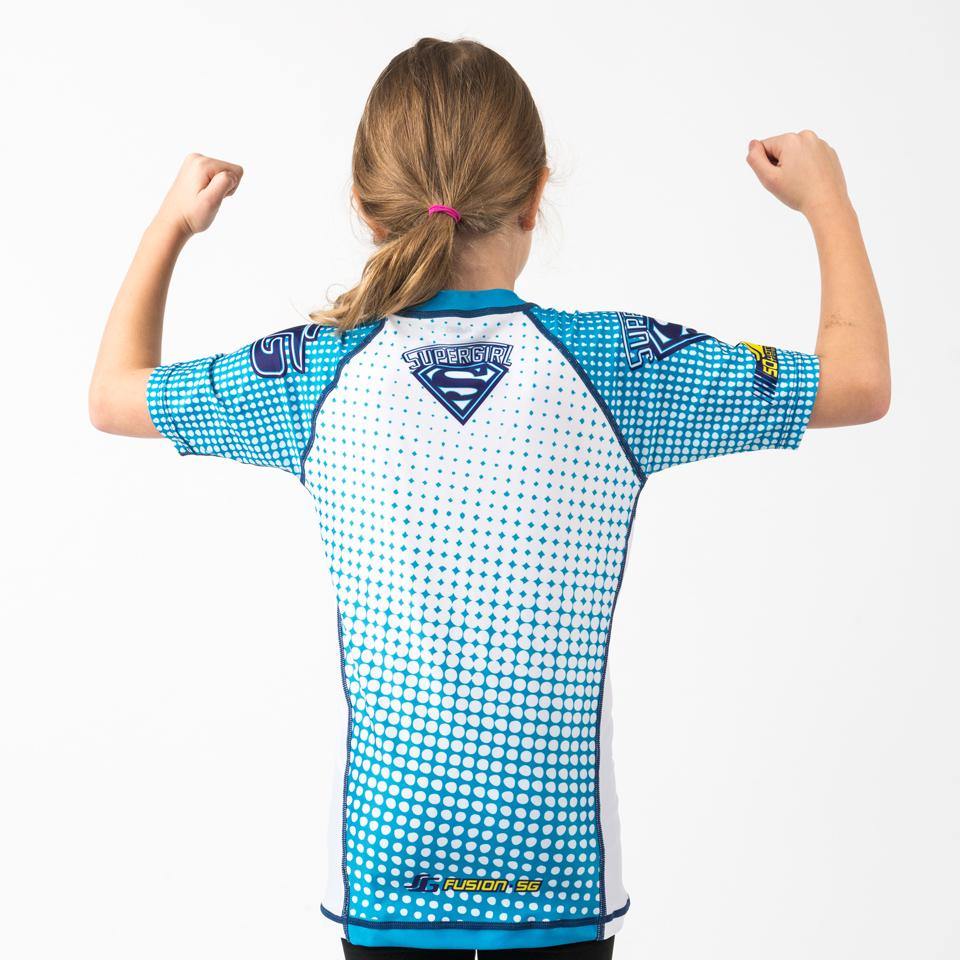 {{product.type}} - Supergirl Rash Guard - Short Sleeve - Pancho Michael {{ shop.address.country }}