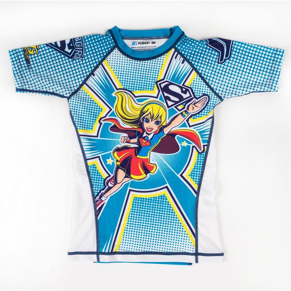 {{product.type}} - Supergirl Rash Guard - Short Sleeve - Pancho Michael {{ shop.address.country }}