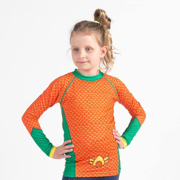 Kids Rash Guards Aquaman Rash Guard Long Sleeve Pancho Michael