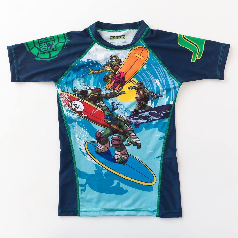 {{product.type}} - TMNT Surfin' Rash Guard - Short Sleeve - Pancho Michael {{ shop.address.country }}