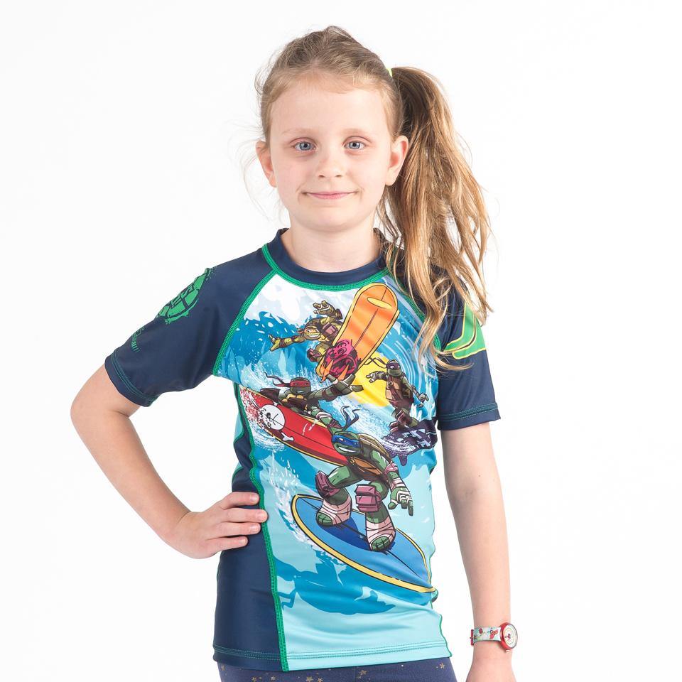 {{product.type}} - TMNT Surfin' Rash Guard - Short Sleeve - Pancho Michael {{ shop.address.country }}