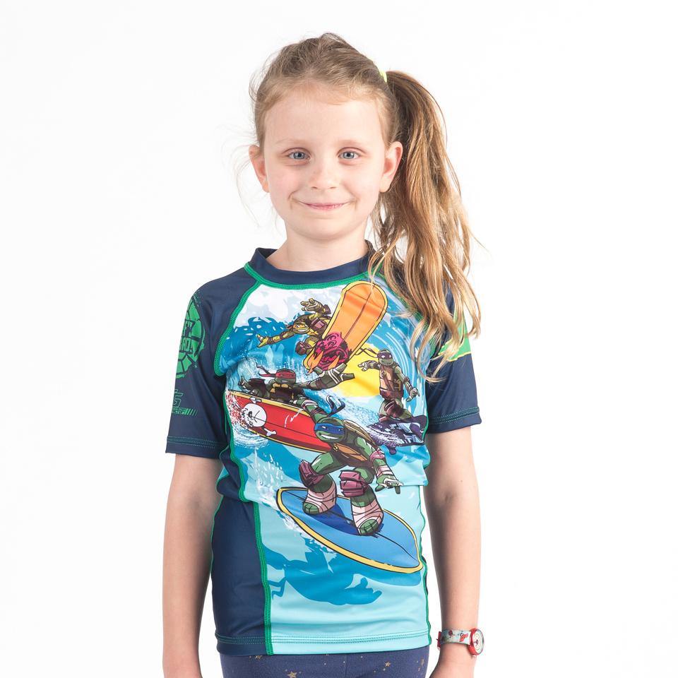 {{product.type}} - TMNT Surfin' Rash Guard - Short Sleeve - Pancho Michael {{ shop.address.country }}