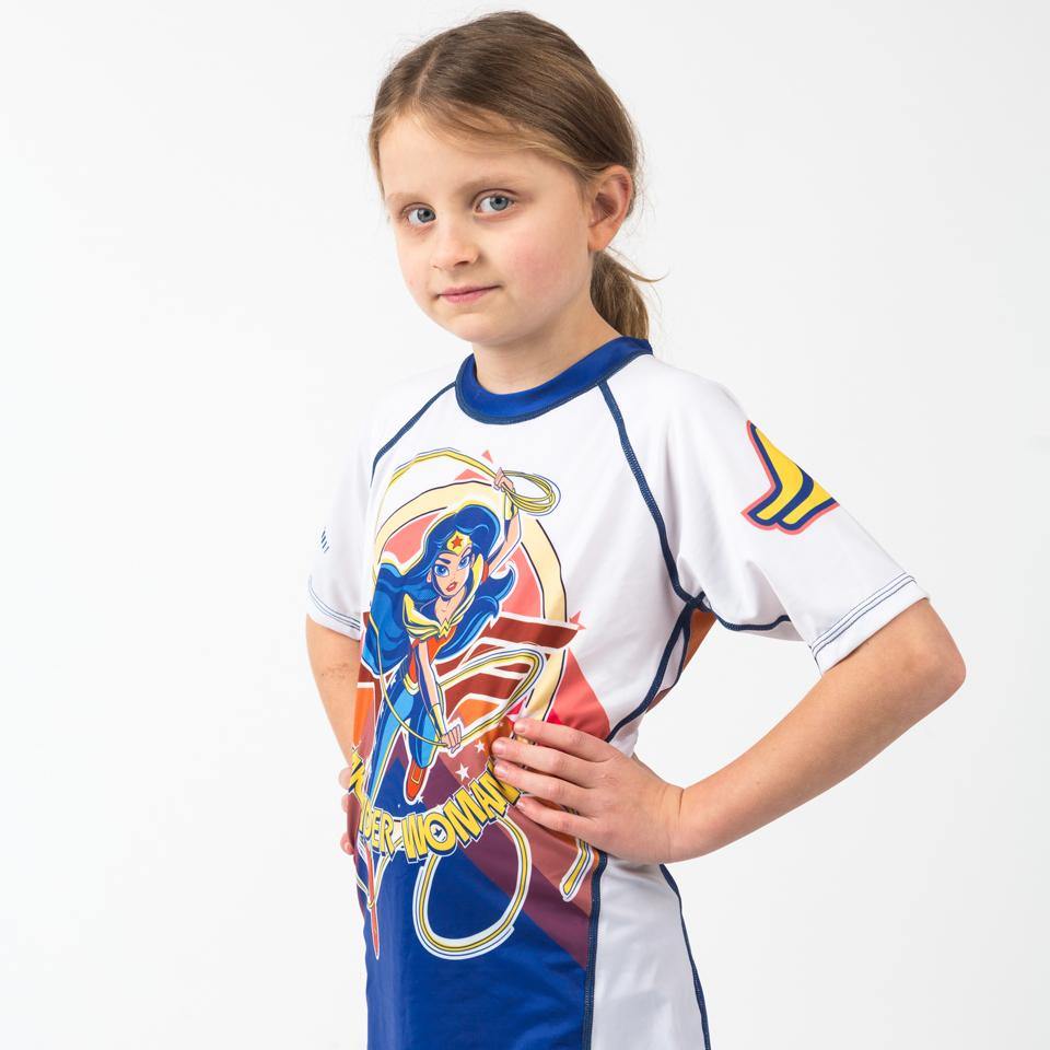 {{product.type}} - Wonder Woman Rash Guard - Short Sleeve - Pancho Michael {{ shop.address.country }}